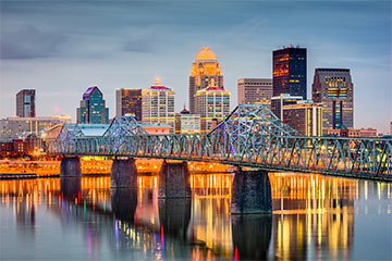 A skyline view of a city in Louisiana